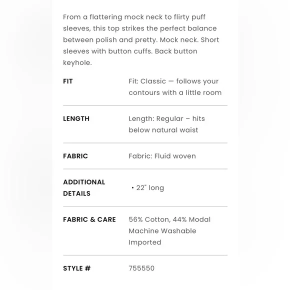 LOFT Crystal Stripe Mock Neck Top - Picture 11 of 11